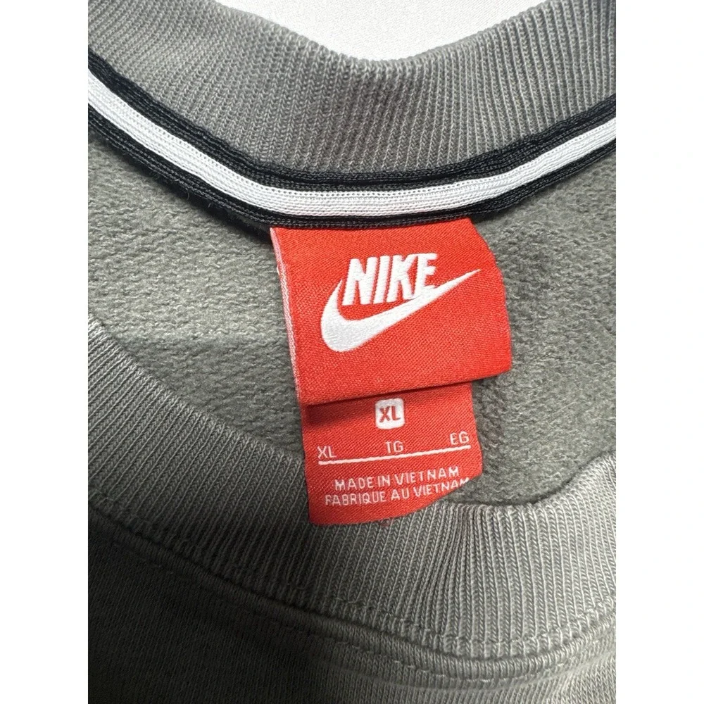 Nike Y2K Crewneck Gray/Green Black Swoosh Size XL‎
